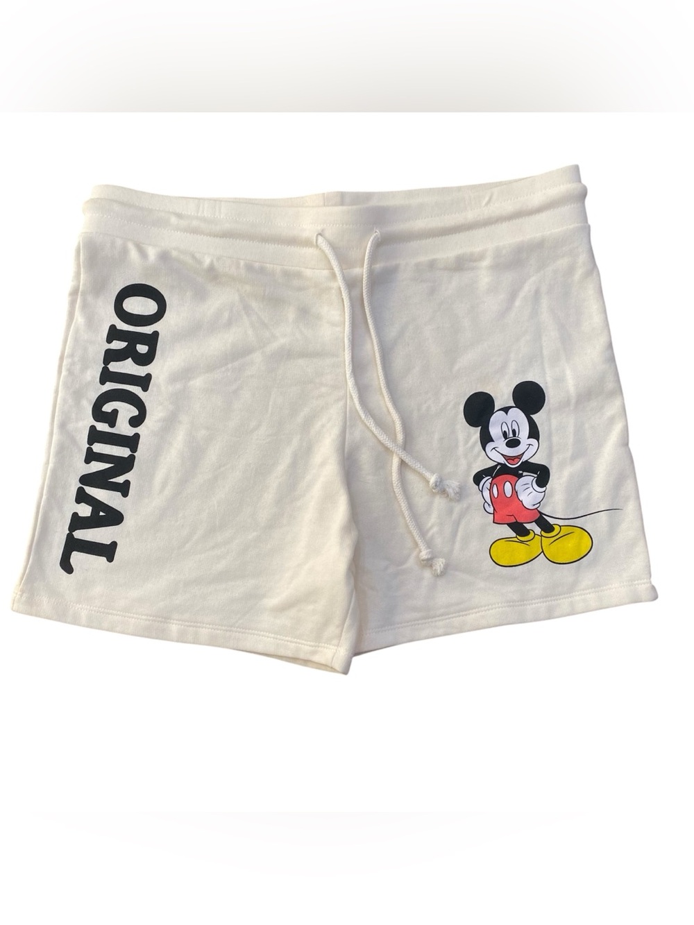 Mickey Graphic Cream Lounge Shorts - "ORIGINAL"